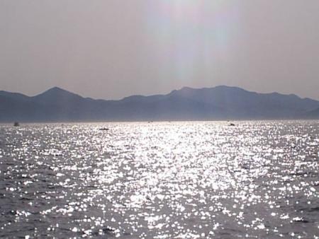 Tombee du jour vu du Bateau